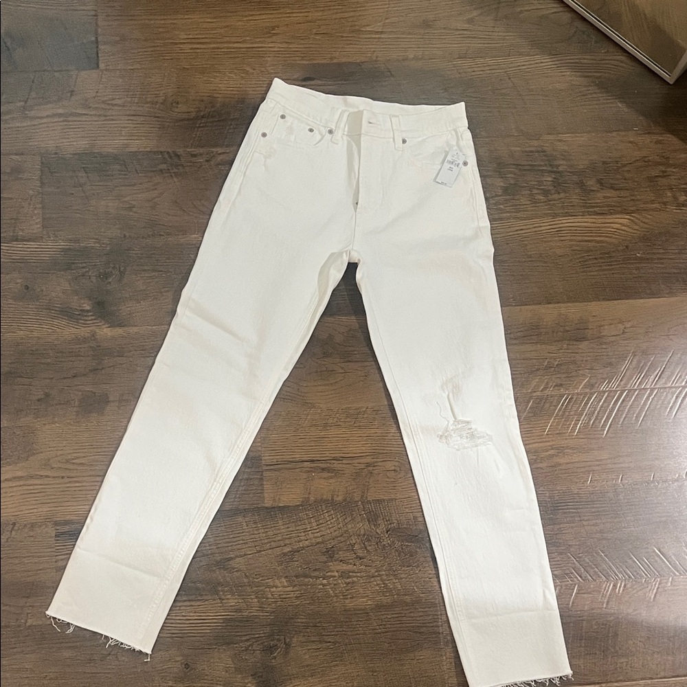 GAP Women's Cream Straight Leg Jeans
